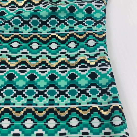 NEW LANDS’ END EUC GIRLS BATHING SUIT SUMMER SWIM GREEN CASUAL TRAVEL SIZE L 7 - Picture 4 of 7